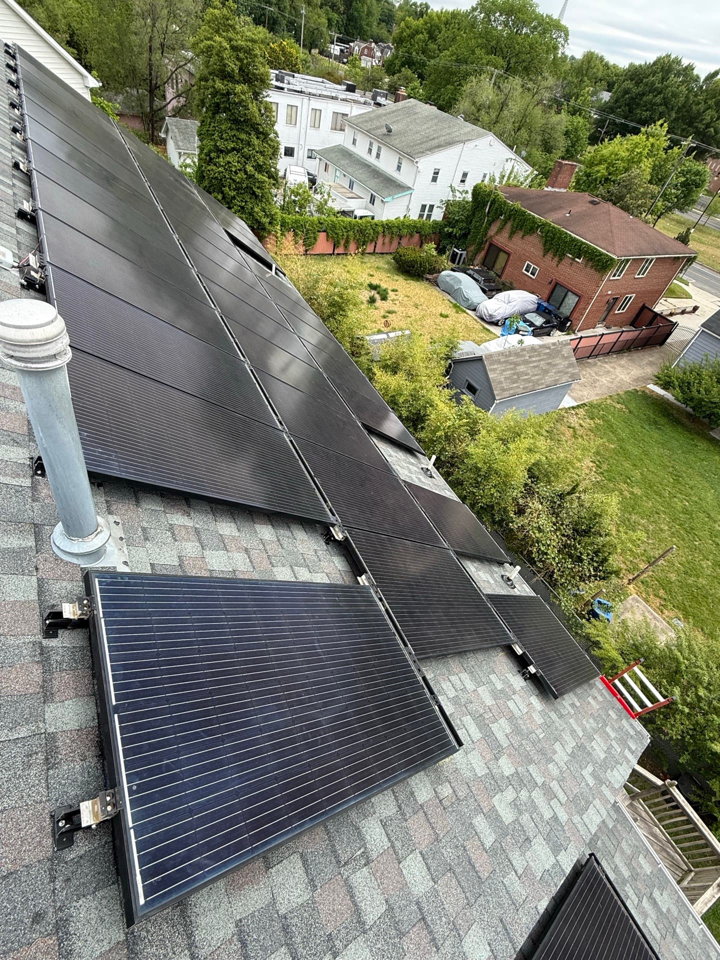 Raymond, VA — second job, solar reset on the new roof.