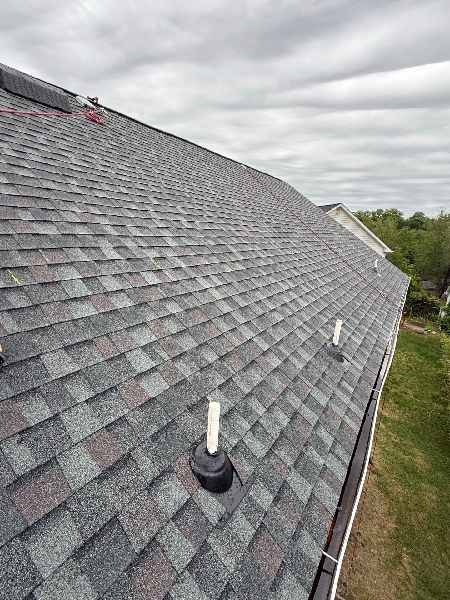 Raymond, VA — second job, panels detached, roof clear for reroof.
